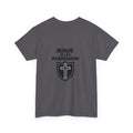 Jesus Is My Rearguard T-Shirt — Christian Faith Shield Tee