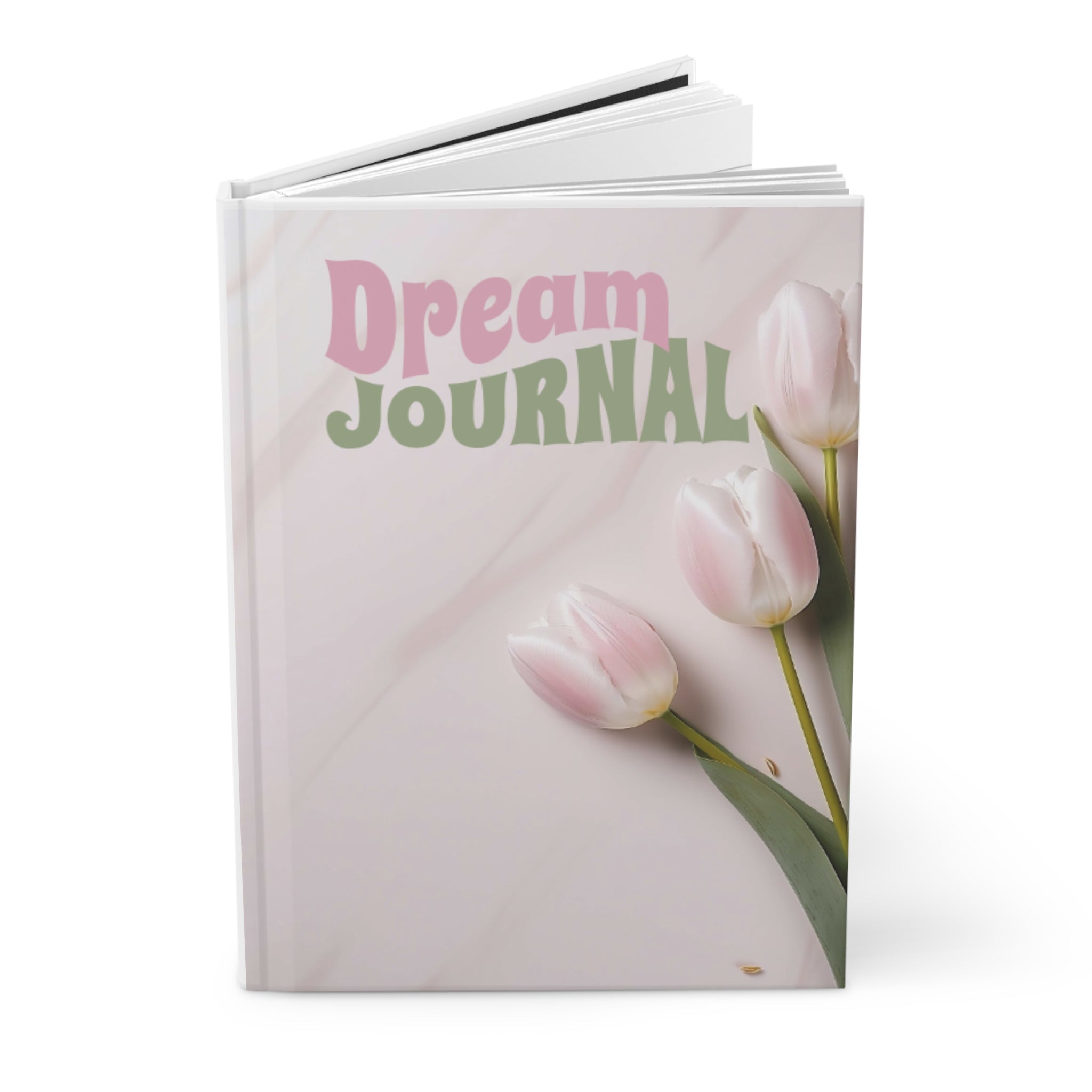 Dream Journal Hardcover — Floral Tulip Devotional Notebook (Amos 3:7)