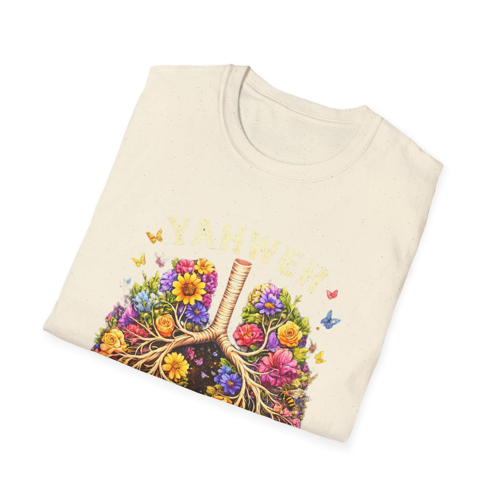 Yahweh Floral Garden T-Shirt — Faith-Inspired Botanical Design