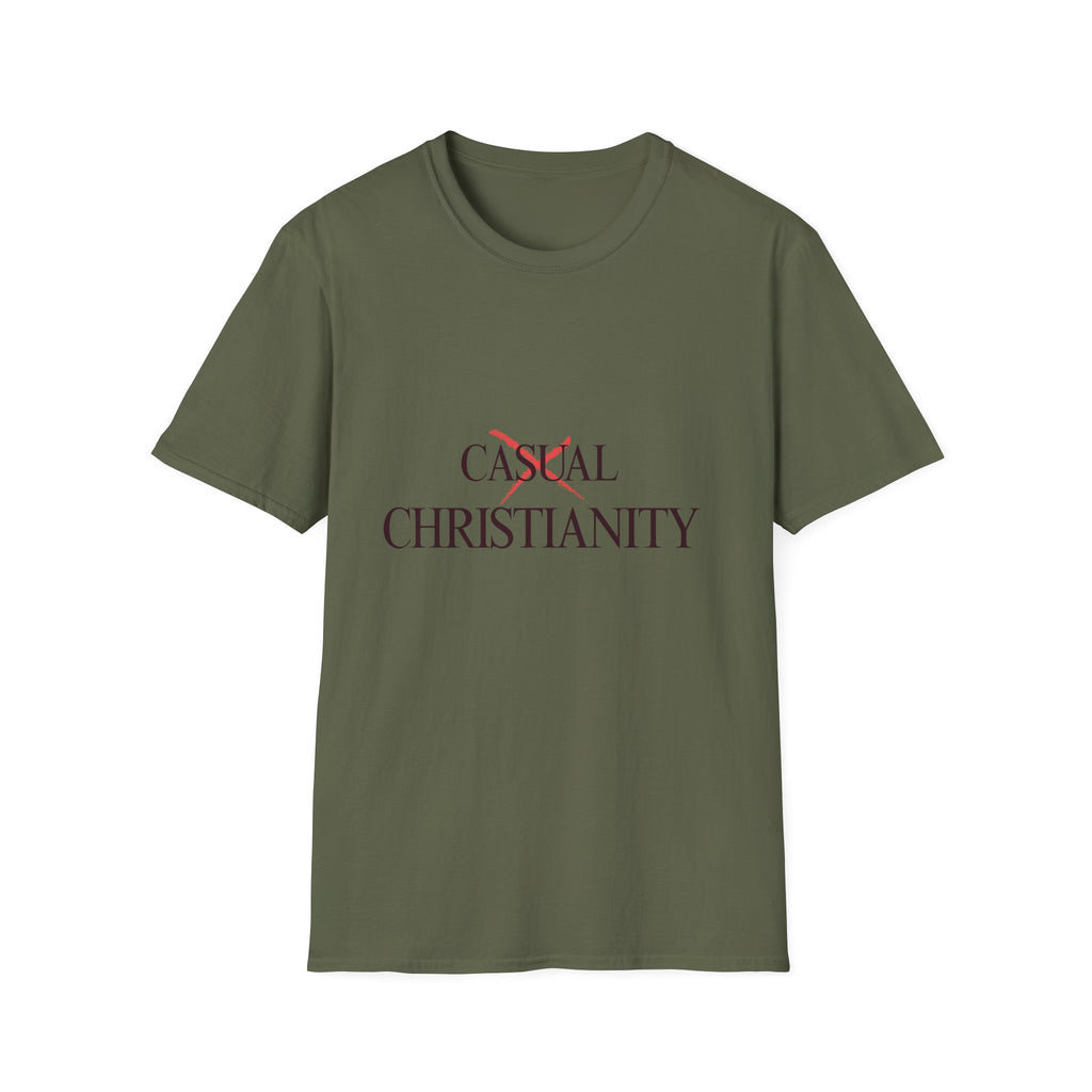 Casual Christianity T-Shirt — 'Not Casual' Faith Graphic Tee