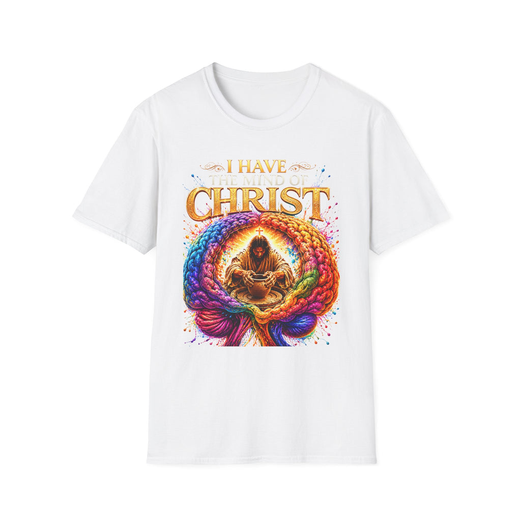 Christian T-Shirt — "I Have the Hand of Christ" Colorful Spiritual Graphic Tee