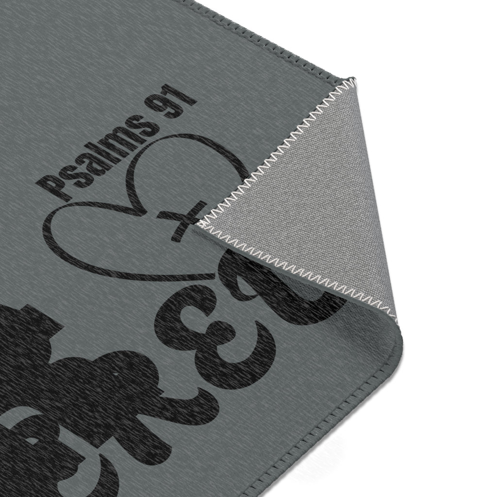 Area Rug — "We Are Covered" Psalm 91 Inspirational Prayer Rug