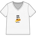 Stay Salty V-Neck Tee — "Stay Salty" Shell & Luke 14:34-35 Christian Graphic Top