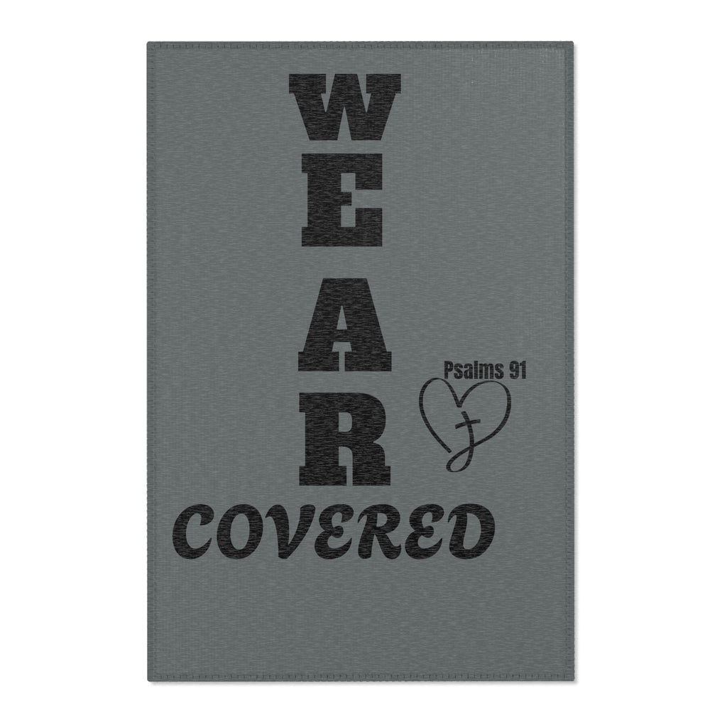 Area Rug — "We Are Covered" Psalm 91 Inspirational Prayer Rug