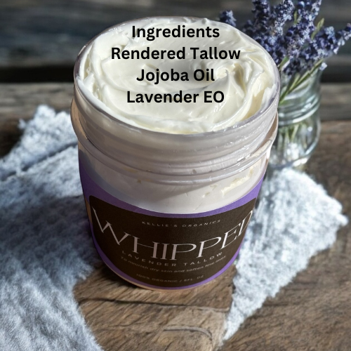 Lavender Whipped Tallow, All Natural Grass Fed Beef Tallow Moisturizer image 1
