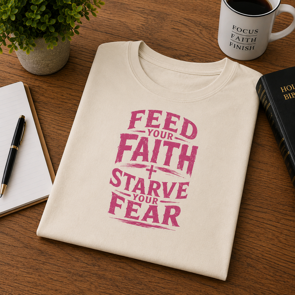 Faith Tee — "Feed Your Faith, Starve Your Fear" Boxy Women's T-Shirt